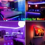 sylvwin Tiras LED de 10 m, Tiras LED RGB con sincronización de música, aplicación Bluetooth y Control Remoto de 44 Botones para salón/Cocina, decoración de Dormitorio, Fiesta, Bar, TV