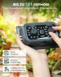 RAINPOINT Sistema de riego solar automático 121 modos de temporizador Riego exterior para plantas en macetas Balcón Jardín Invernadero Batería 2000mAh 45L/H