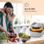 Klarstein VitAir Freidora sin aceite controlada por App inteligente / Potencia 1400W / 7,75L / 20 programas, Plata