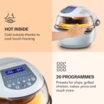 Klarstein VitAir Freidora sin aceite controlada por App inteligente / Potencia 1400W / 7,75L / 20 programas, Plata