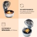 Klarstein VitAir Freidora sin aceite controlada por App inteligente / Potencia 1400W / 7,75L / 20 programas, Plata