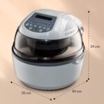 Klarstein VitAir Freidora sin aceite controlada por App inteligente / Potencia 1400W / 7,75L / 20 programas, Plata