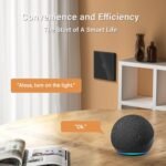 BSEED Interruptor de luz táctil WiFi inteligente, panel de vidrio, compatible con Alexa, Smart Life y Tuya (no necesita cable neutro), 1 unidad, 1 vía, 86 mm, negro