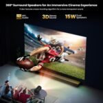 (Aplicación integrada y modos estrella) Mini proyector compatible con 4K 1080P con aplicaciones Star Modes WiFi 6 BT 5.2 Auto Keystone, compatible con TV Stick/Smartphone/HDMI/USB, negro