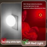 Luz LED con Sensor de Movimiento, 2 Piezas Luce Notturna Bambini da Presa, Modo Sensor o Siempre Encendido, Brillo Regulable, Certificación CE, Ideal para Dormitorio, Salón y Baño (Rojo)