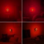 Luz LED con Sensor de Movimiento, 2 Piezas Luce Notturna Bambini da Presa, Modo Sensor o Siempre Encendido, Brillo Regulable, Certificación CE, Ideal para Dormitorio, Salón y Baño (Rojo)
