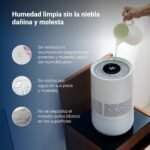Humidificador Inteligente BLUEAIR Premium para Habitaciones de hasta 46 m²: Depósito de 3,5 L Apto para Lavavajillas Mejor Descanso con Tecnología de Evaporación, Modo Auto y Noche.