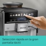 Siemens – Cafetera Superautomática, EQ6 plus s500, aromaDouble Shot, autoMilk Clean, ceramDrive, Display CoffeeSelect, Negro/Inox, TE655203RW