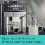 Siemens – Cafetera Superautomática, EQ6 plus s500, aromaDouble Shot, autoMilk Clean, ceramDrive, Display CoffeeSelect, Negro/Inox, TE655203RW