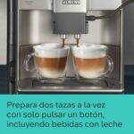 Siemens – Cafetera Superautomática, EQ6 plus s500, aromaDouble Shot, autoMilk Clean, ceramDrive, Display CoffeeSelect, Negro/Inox, TE655203RW