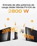 Batería EF EcoFlow Stream Ultra 1,92kWh para kit solar, entrada solar 2800W 4MPPT, dos puertos AC 2300W, microinversor 600/800W, ampliable a 11,52kWh, control inteligente AI