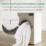 Colchón Novilla 90×200 cm con muelles ensacados, tacto medio-suave, grosor 24 cm, espuma transpirable, ideal para alquiler, certificado Oeko-Tex