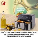 ARDES – ARFRYA03D ELDORADA DUAL Freidora de Aire – Freidora de Aire con Doble Cesta Capacidad 9 Litros – Freidora Digital Multifuncional con Pantalla Táctil
