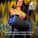 Altavoz Bluetooth Energy Sistem Hyperbeat (Bluetooth 5.3, True Wireless Stereo, Graves Profundos, Batería 15h, IPX6, Luces LED, Asistente de Voz)