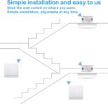 Interruptor WiFi, WiFi Inteligente, Interruptor Inteligente Alexa, Interruptor Inteligente Luz Alexa, Asistente de Soporte, Control App Tuya/Smart Life, 1 Interruptor Blanco y 1 Receptor