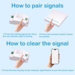 Interruptor WiFi, WiFi Inteligente, Interruptor Inteligente Alexa, Interruptor Inteligente Luz Alexa, Asistente de Soporte, Control App Tuya/Smart Life, 1 Interruptor Blanco y 1 Receptor