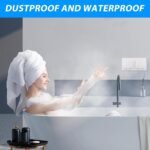 Kit de enchufe empotrable de 2 vías, 16 A, 250 V, enchufe doble con tapa con bisagras, blanco, para exteriores, impermeable, con contacto a tierra y tapa abatible para baño, cocina, garaje