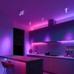 CALEX Foco de Techo LED Inteligente de Dos Luces (Ovalado), Giratorio, Colores RGB y Luz Fría, Regulable, Control por App y Voz, Blanco
