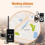 Retekess T130P (T130 3rd) Auriculares inalámbricos con sistema de guía turística, reducción de ruido mejorada, de fábrica (2 transmisores, 30 receptores, estuche de carga de 32 ranuras)