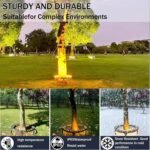 Luz LED circular para árbol de 24V CC para exteriores, bombilla de luz cálida expandible para palmeras y jardines, iluminación LED de pilar romano (5 JUEGOS)