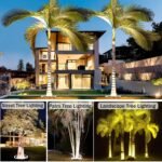Luz LED circular para árbol de 24V CC para exteriores, bombilla de luz cálida expandible para palmeras y jardines, iluminación LED de pilar romano (5 JUEGOS)