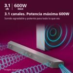 Philips Barra de sonido 3.1 con subwoofer inalámbrico TAB8507B/10