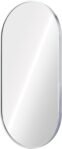 Navaris Espejo Ovalado – Espejo de Pared con Marco Plateado 75 x 38 cm – para Entrada, Pasillo, Baño, Salón, Tocador – Forma Ovalada – Marco de Aluminio Inoxidable
