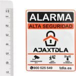 No parece real, es un disuasivo de alarma. 3 etiquetas autoadhesivas de aluminio, resistentes al agua