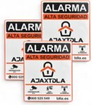 No parece real, es un disuasivo de alarma. 3 etiquetas autoadhesivas de aluminio, resistentes al agua
