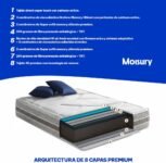 Moisury Colchón Viscoelástico 135 x 190 cm Efecto Nube – Viscoelástica Carbono 6 cm – Colchón de Alta Firmeza y Súper Adaptable – Óptimo para Dolores de Espalda