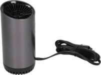 Pongnas Ventilador Calefactor Portátil para Automóvil 2 en 1 con Soporte de 360°: Descongelador Eficiente de 150 W y 12 V para Uso en Invierno y Verano