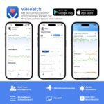 ViATOM Oxímetro de pulso Bluetooth profesional, monitor de sueño de muñeca portátil con alarma, medidor de oxígeno en sangre monitoreo continuo con informe compartible