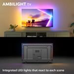 Philips Ambilight 55PUS8500 Smart TV LED 4K – Pantalla de 55″ con Plataforma Pixel Precise Ultra HD, Titan OS y Sonido Dolby Atmos, Compatible con Alexa y Google Voice Assistant