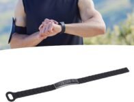 Brazalete inteligente de actividad y fitness, contador de pasos, toma de fotografías remota, resistente al agua, adecuado para deportes (negro)