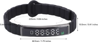 Brazalete inteligente de actividad y fitness, contador de pasos, toma de fotografías remota, resistente al agua, adecuado para deportes (negro)
