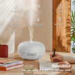 Simpeak Humidificador ultrasónico 550 ml Difusor de aroma con temporizador Humidificador Control remoto para el hogar Oficina Dormitorio Yoga SPA (con pegatina)