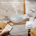 Simpeak Humidificador ultrasónico 550 ml Difusor de aroma con temporizador Humidificador Control remoto para el hogar Oficina Dormitorio Yoga SPA (con pegatina)