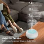 Simpeak Humidificador ultrasónico 550 ml Difusor de aroma con temporizador Humidificador Control remoto para el hogar Oficina Dormitorio Yoga SPA (con pegatina)