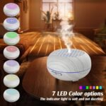 Simpeak Humidificador ultrasónico 550 ml Difusor de aroma con temporizador Humidificador Control remoto para el hogar Oficina Dormitorio Yoga SPA (con pegatina)