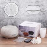 Simpeak Humidificador ultrasónico 550 ml Difusor de aroma con temporizador Humidificador Control remoto para el hogar Oficina Dormitorio Yoga SPA (con pegatina)