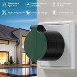 Pack de 3 Enchufes Inteligentes IP44 Impermeables de 2300 W con Mando a Distancia y Alcance de 70 m para Exteriores, Jardín y Dispositivos Eléctricos