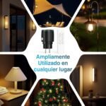 Pack de 3 Enchufes Inteligentes IP44 Impermeables de 2300 W con Mando a Distancia y Alcance de 70 m para Exteriores, Jardín y Dispositivos Eléctricos