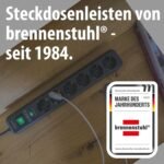 Brennenstuhl Eco-Line regleta con 6 tomas y protección contra sobretensiones (cable de 1,5 m, interruptor iluminado, protección contra sobretensiones hasta 13.500 A) antracita
