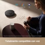 DREAME D20 Robot Aspirador, Succión 13.000 Pa, Doble Cepillo para Pelos de Mascotas, Navegación LDS, Aspiración y Fregado 2 en 1, Suelos y Alfombras, Negro