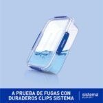 Sistema KLIP IT PLUS Contenedores para Almacenamiento de Alimentos | 1 litro | Juego de 4 recipientes herméticos | Sello hermético | Clips de cierre fácil