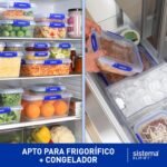 Sistema KLIP IT PLUS Contenedores para Almacenamiento de Alimentos | 1 litro | Juego de 4 recipientes herméticos | Sello hermético | Clips de cierre fácil