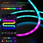 Kimimara Luces LED Neón 1m – Tira LED Neón RGB Flexible, DIY de Silicona con Control de App, Tira de Neón Luz Decorativa para Dormitorio, Bar, Sala de Juegos, Navidad y Fiestas (1 Metro)