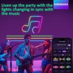 Kimimara Luces LED Neón 1m – Tira LED Neón RGB Flexible, DIY de Silicona con Control de App, Tira de Neón Luz Decorativa para Dormitorio, Bar, Sala de Juegos, Navidad y Fiestas (1 Metro)