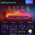 Kimimara Luces LED Neón 1m – Tira LED Neón RGB Flexible, DIY de Silicona con Control de App, Tira de Neón Luz Decorativa para Dormitorio, Bar, Sala de Juegos, Navidad y Fiestas (1 Metro)