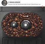 Krups Essential Cafetera, Molinillo de granos, Cafetera espresso, Pantalla LCD, Limpieza automática, Boquilla de vapor para capuchino negro YY8135FD